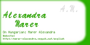 alexandra marer business card